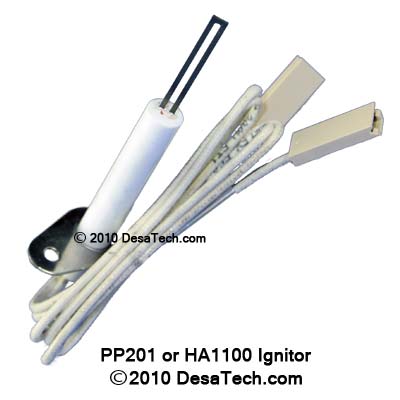 PP201 Ignitor - hot surface ignitor that replaces the HA1100 and 103068-03 Desa Ignitors